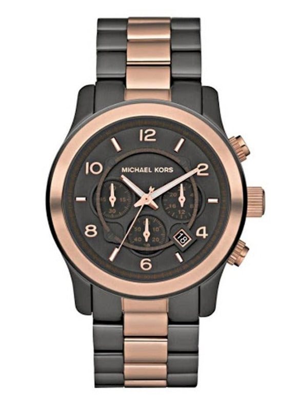 Buy Shop Michael Kors Runway Chronograph Grey Dial Two Tone Steel Strap Unisex Watch - MK8189 USA Online