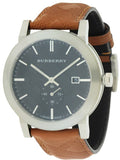 Buy Shop Burberry The City Black Dial Brown Leather Strap Watch for Men - BU9905 USA Online