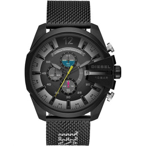 Buy Shop Diesel Mega Chief Chronograph Black Dial Black Mesh Bracelet Watch For Men - DZ4514 USA Online