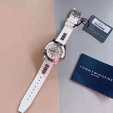 Buy Shop Tommy Hilfiger K2 White Dial White Rubber Strap Watch for Women - 1781306 USA Online