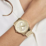 Buy Shop Michael Kors Ritz Pave Crystals Gold Dial Gold Steel Strap Watch for Women - MK6862 USA Online