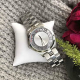Buy Shop Marc Jacobs Henry Transparent Silver Dial Silver Steel Strap Watch for Women - MBM3205 USA Online