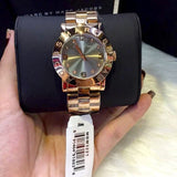 Buy Shop Marc Jacobs Amy Glitz Brown Dial Rose Gold Steel Strap Watch for Women - MBM3221 USA Online