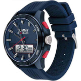 Buy Shop Tommy Hilfiger Digital Analog Blue Dial Blue Rubber Strap Watch For Men - 1791761 USA Online