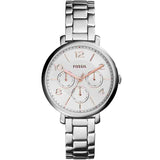 Buy Shop Fossil Jacqueline Multifunction White Dial Silver Steel Strap Watch for Women - ES3738 USA Online