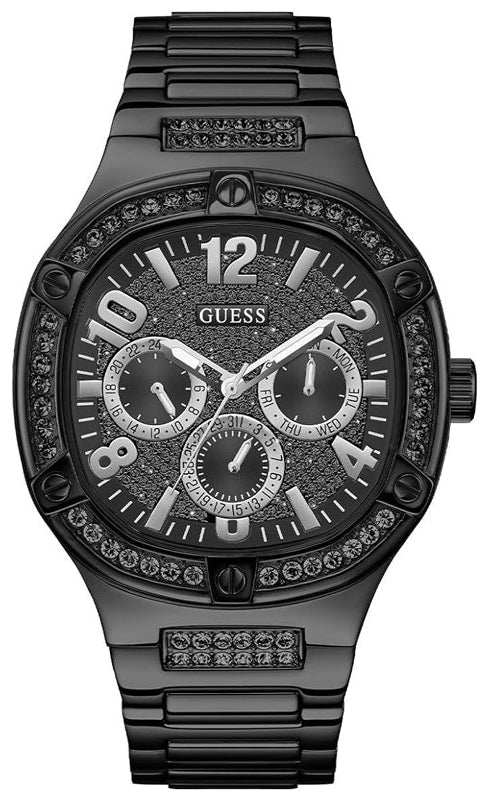 Buy Shop Guess Duke Glitz Crystals Black Dial Black Steel Strap Watch For Men - GW0576G3 USA Online