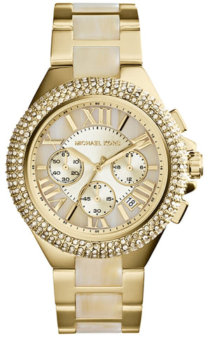 Buy Shop Michael Kors Camille Gold Dial Gold Steel Strap Watch for Women - MK5902 USA Online