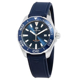 Buy Shop Tag Heuer Aquaracer Quartz Blue Dial Blue Rubber Strap Watch for Men - WAY101C.FT6153 USA Online
