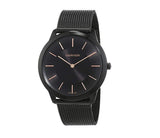 Buy Shop Calvin Klein Minimal Black Dial Black Mesh Bracelet Watch for Men - K3M21421 USA Online