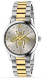 Buy Shop Gucci G Timeless Silver Dial Two Tone Steel Strap Watch For Women - YA126599 USA Online