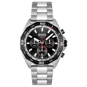 Buy Shop Hugo Boss Energy Chronograph Black Dial Silver Steel Strap Watch For Men - 1513971 USA Online