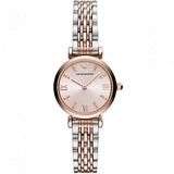 Buy Shop Emporio Armani Gianni T Bar Pink Dial Two Tone Steel Strap Watch For Women - AR11223 USA Online