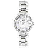 Buy Shop Fossil Virginia Silver Dial Silver Steel Strap Watch for Women - ES3282 USA Online