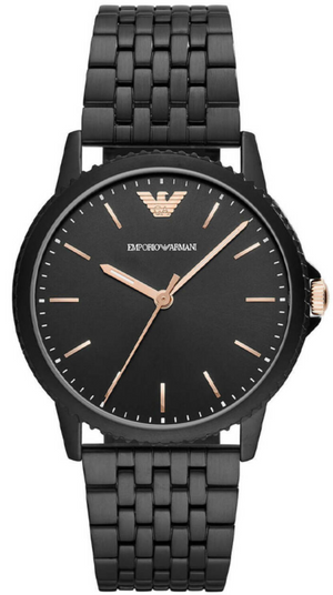 Buy Shop Emporio Armani Interchangeable Black Dial Black Steel Strap Watch For Men - AR80021 USA Online