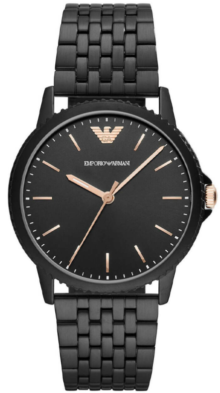 Buy Shop Emporio Armani Interchangeable Black Dial Black Steel Strap Watch For Men - AR80021 USA Online