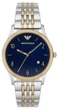 Buy Shop Emporio Armani Classic Quartz Blue Dial Two Tone Steel Strap Watch For Men - AR1868 USA Online
