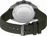 Hugo Boss Velocity Chronograph Green Dial Green Rubber Strap Watch For Men - 1514060