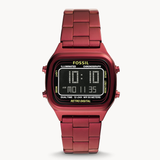 Buy Shop Fossil Retro Analog-Digital Black Dial Red Steel Strap Watch for Men - FS5897 USA Online