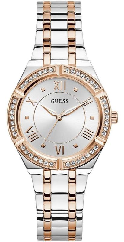 Buy Shop Guess Cosmo Quartz Silver Dial Two Tone Steel Strap Watch For Women - GW0033L9 USA Online