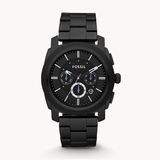 Buy Shop Fossil Machine Chronograph Black Dial Black Steel Strap Watch for Men - FS4552 USA Online