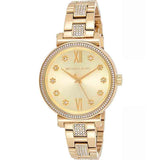 Buy Shop Michael Kors Sofie Quartz Gold Dial Gold Steel Strap Watch For Women - MK3881 USA Online