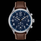 Buy Shop Tissot Chrono XL Vintage Blue Dial Brown Leather Strap Watch For Men - T116.617.16.042.00 USA Online