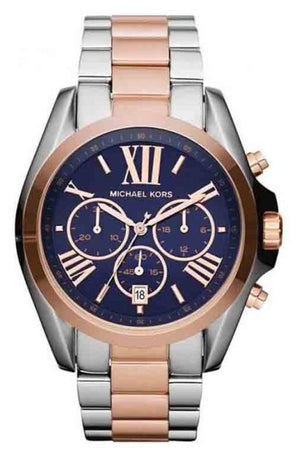 Buy Shop Michael Kors Bradshaw Blue Dial Two Tone Steel Strap Watch for Women - MK5606 USA Online