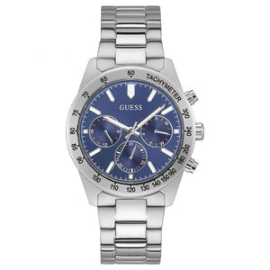 Buy Shop Guess Altitude Chronograph Blue Dial Silver Steel Strap Watch for Men - GW0329G1 USA Online
