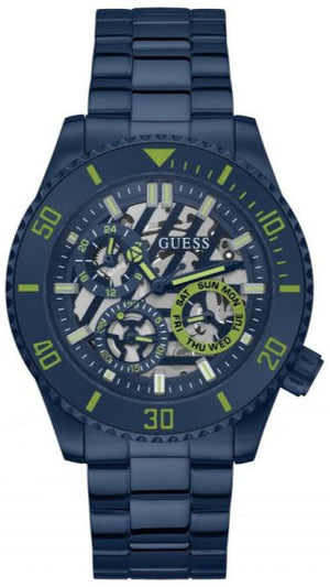 Buy Shop Guess Axle Multifunction Navy Blue Dial Blue Steel Strap Watch For Men - GW0488G4 USA Online