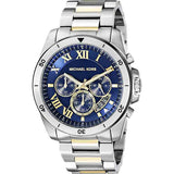 Buy Shop Michael Kors Brecken Chronograph Blue Dial Two Tone Steel Strap Watch For Men - MK8437 USA Online