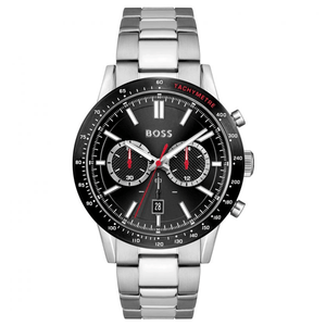 Buy Shop Hugo Boss Allure Chronograph Black Dial Silver Steel Strap Watch for Men - 1513922 USA Online