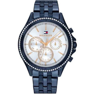 Buy Shop Tommy Hilfiger Ari Diamonds White Dial Blue Steel Strap Watch for Women - 1782003 USA Online
