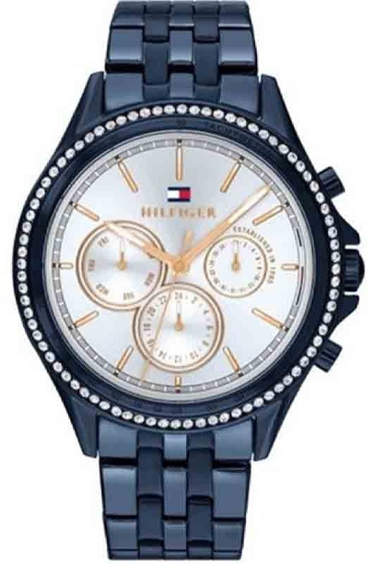 Buy Shop Tommy Hilfiger Ari Diamonds White Dial Blue Steel Strap Watch for Women - 1782003 USA Online