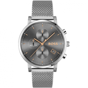 Buy Shop Hugo Boss Integrity Grey Dial Silver Mesh Bracelet Watch for Men - 1513807 USA Online