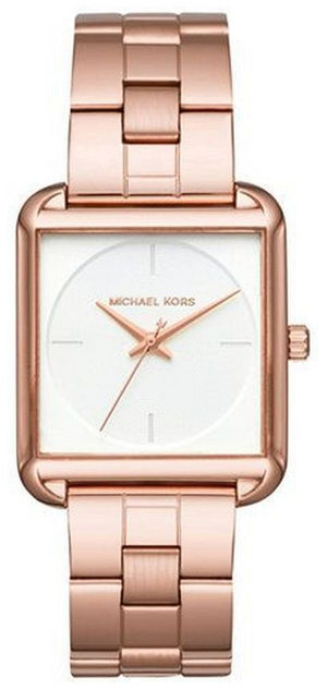 Buy Shop Michael Kors Lake Quartz White Dial Rose Gold Steel Strap Watch For Women - MK3645 USA Online