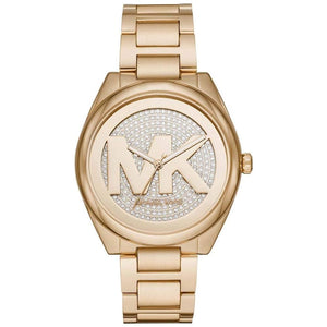 Buy Shop Michael Kors Janelle Quartz Gold Dial Gold Steel Strap Watch For Women - MK7088 USA Online
