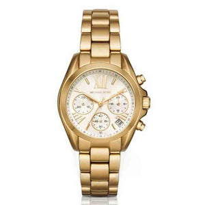 Buy Shop Michael Kors Lexington Quartz Gold Dial Gold Steel Strap Watch For Women - MK6267 USA Online