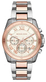 Buy Shop Michael Kors Brecken Chronograph White Dial Two Tone Steel Strap Watch For Women - MK6368 USA Online
