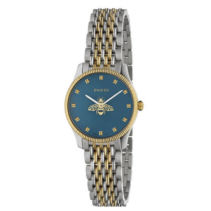 Buy Shop Gucci G Timeless Quartz Blue Dial Two Tone Steel Strap Watch For Women - YA1265029 USA Online