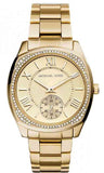 Buy Shop Michael Kors Byrn Quartz Gold Dial Gold Steel Strap Watch For Women - MK6134 USA Online