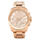 Buy Shop Michael Kors Brecken Chronograph Quartz Rose Gold Dial Rose Gold Steel Strap Watch For Women - MK6367 USA Online