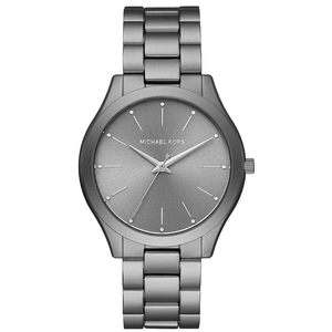 Buy Shop Michael Kors Slim Runway Quartz Grey Dial Grey Steel Strap Watch For Women - MK4506 USA Online