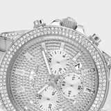 Michael Kors Ritz Chronograph Crystals Silver Dial Silver Steel Strap Watch for Women - MK6746