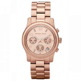 Buy Shop Michael Kors Runway Rose Gold Dial Rose Gold Steel Strap Watch for Women - MK5128 USA Online
