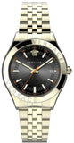 Buy Shop Versace Quartz Black Dial Gold Steel Strap Watch For Men - VEVK01221 USA Online
