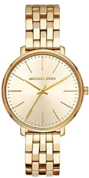 Buy Shop Michael Kors Pyper Quartz Gold Dial Gold Steel Strap Watch For Women - MK3898 USA Online