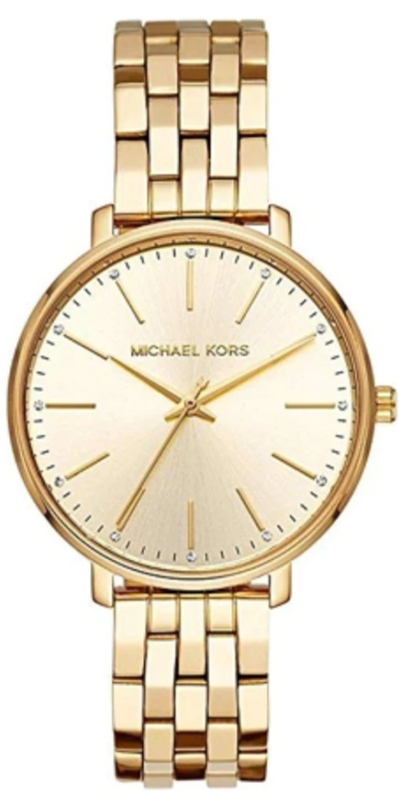 Buy Shop Michael Kors Pyper Quartz Gold Dial Gold Steel Strap Watch For Women - MK3898 USA Online