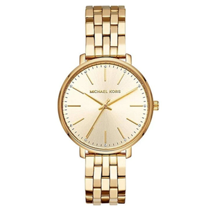 Buy Shop Michael Kors Pyper Quartz Gold Dial Gold Steel Strap Watch For Women - MK3898 USA Online