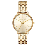 Buy Shop Michael Kors Pyper Quartz Gold Dial Gold Steel Strap Watch For Women - MK3898 USA Online