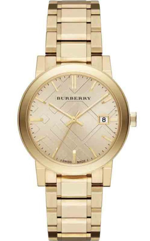 Buy Shop Burberry The City Gold Dial Gold Steel Strap Watch for Women - BU9033 USA Online